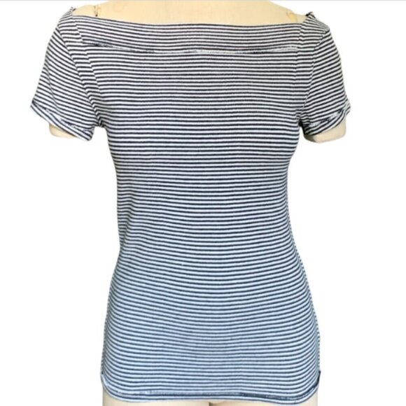 Free People We the Free Ahoy Striped Tee Sz S #46D - Picture 6 of 11